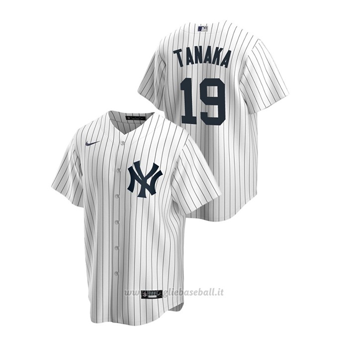 Maglia Baseball Uomo New York Yankees Masahiro Tanaka Replica Primera Bianco